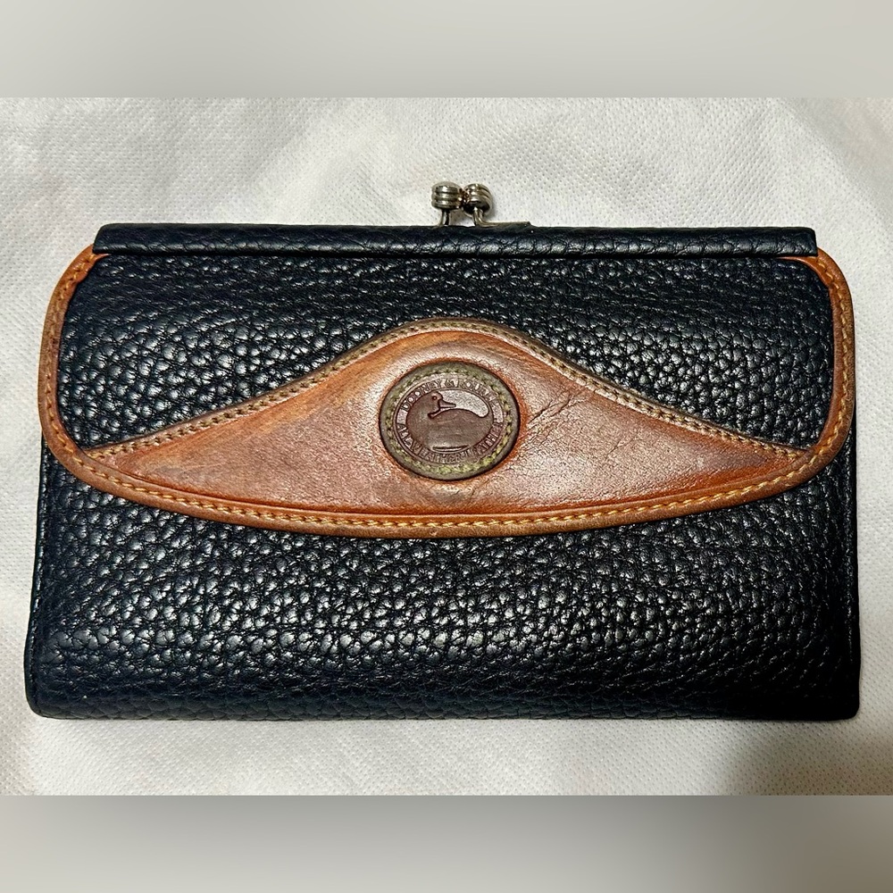 Dooney & Bourke Black and Brown Wallet
